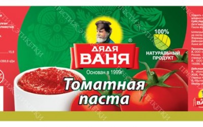 Самоклейка Дядя Ваня томатаня паста